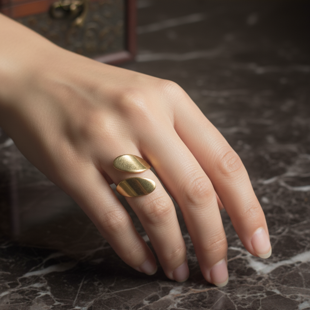 Modern Wave Ring (Adjustable) - Fine Fusionn