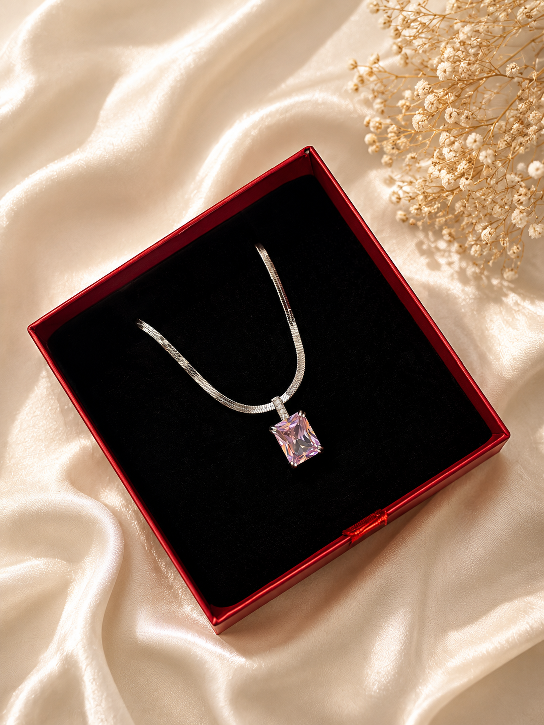 Snake Chain with Pendant (Silver)