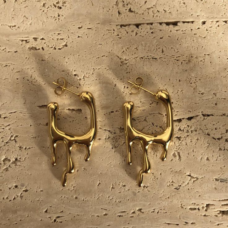 Melting Square Earrings