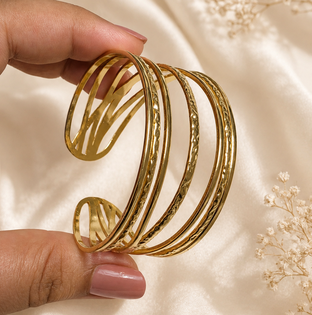Golden Layers Cuff (Adjustable)