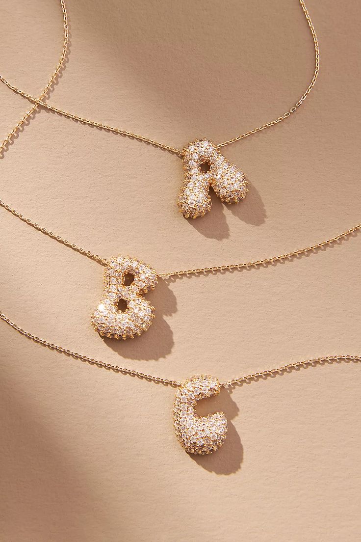 Mini Bubble Initials (Diamond)