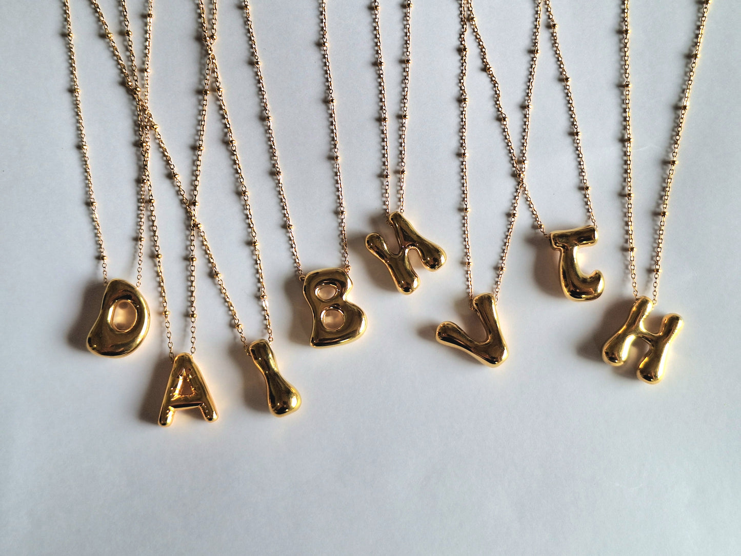 Mini Bubble Initial Neck Chain - Fine Fusionn