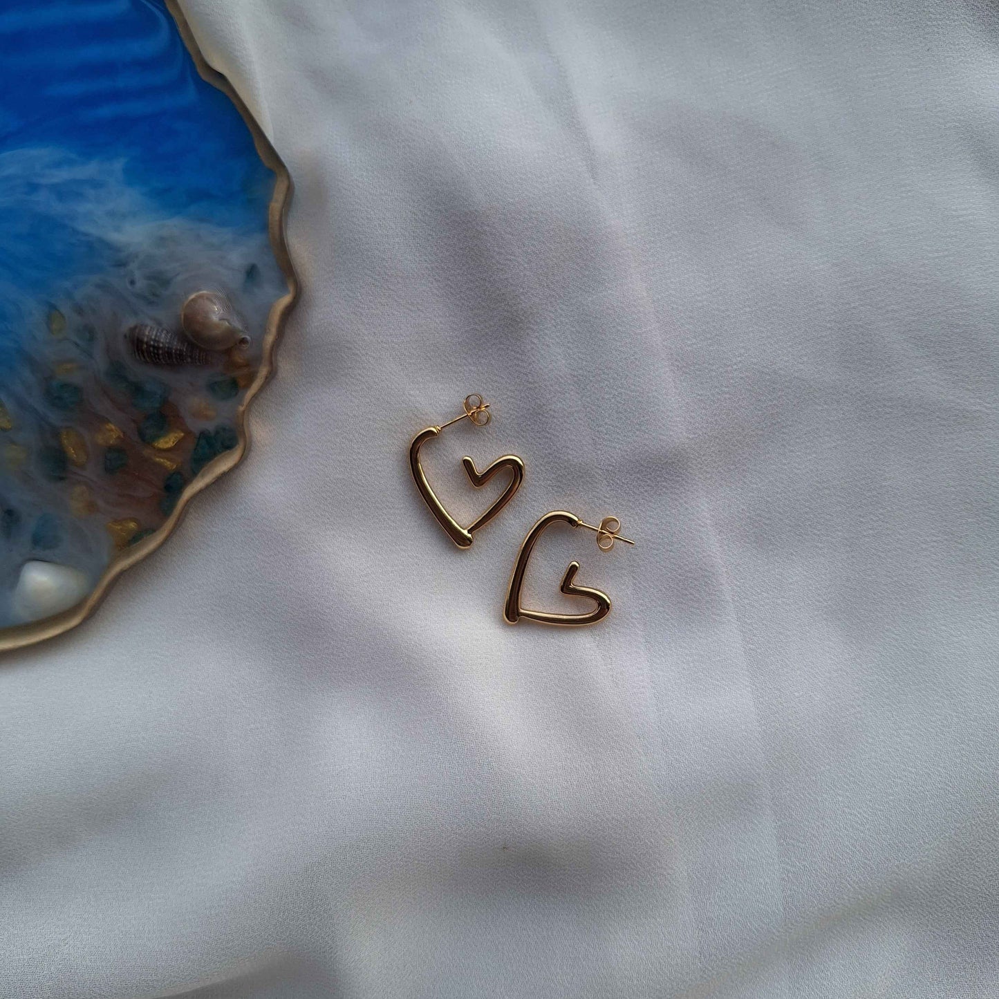 Open Heart Earrings | Fine Fusionn