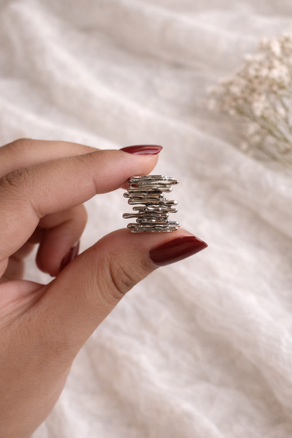 Melting Wood Ring (Adjustable)