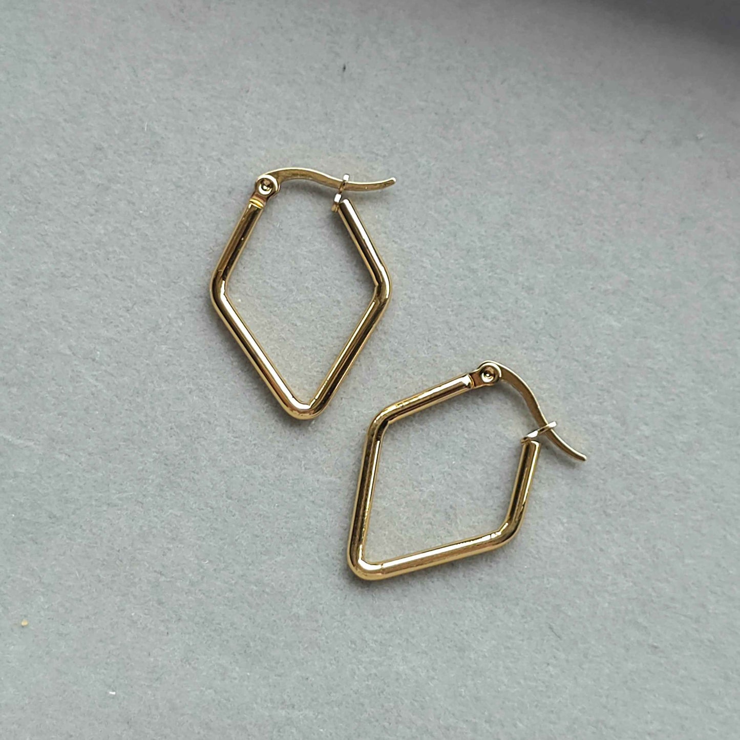 Diamond Shape Hoops