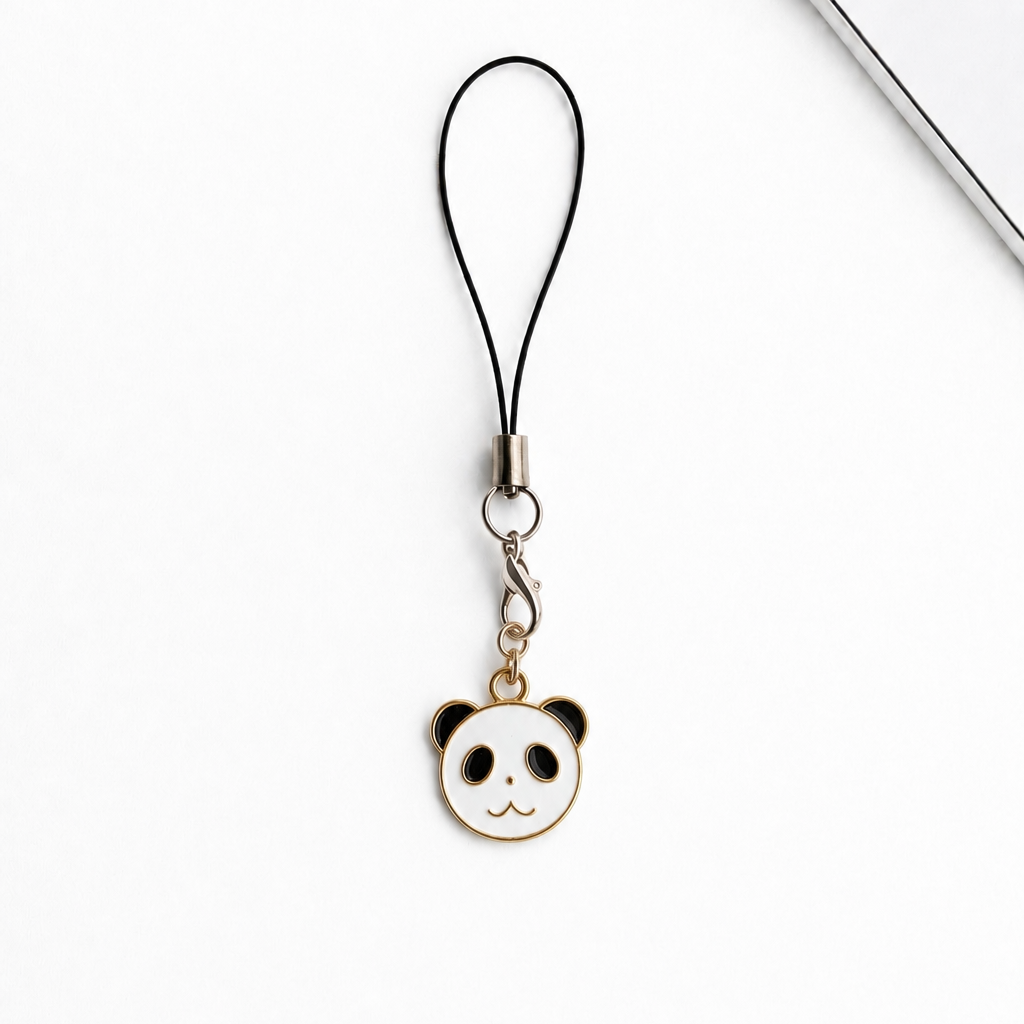Panda Face Phone Charm