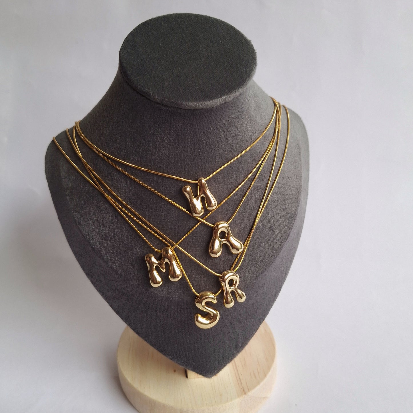 Mini Bubble Initial Neckchain - Fine Fusionn