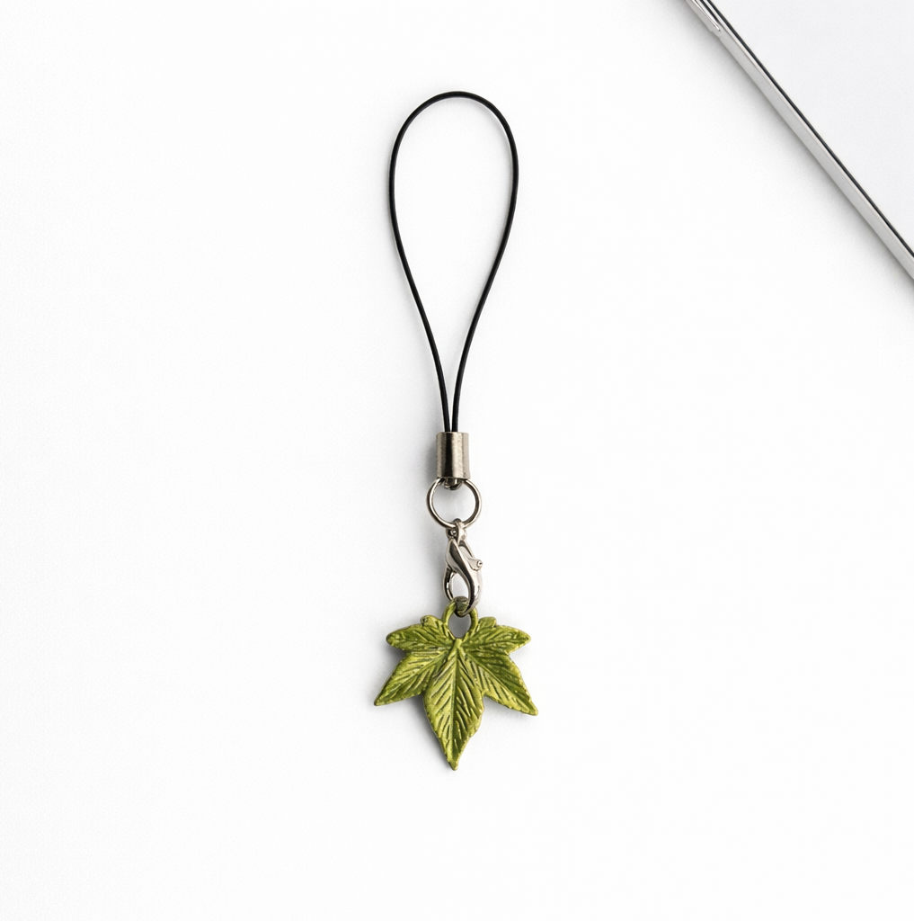Green Leaf Phone Charms
