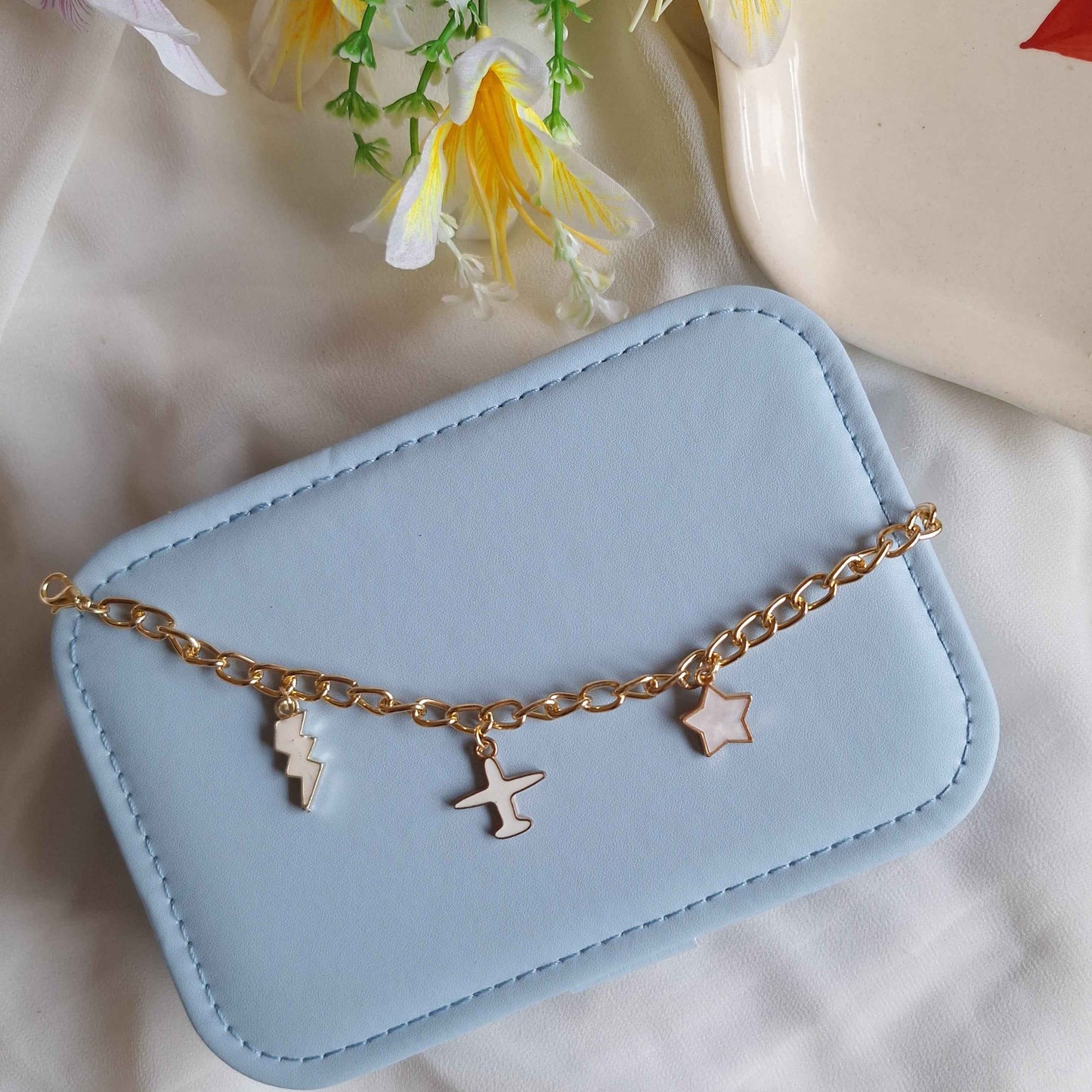 White Charms Bracelet | Fine Fusionn
