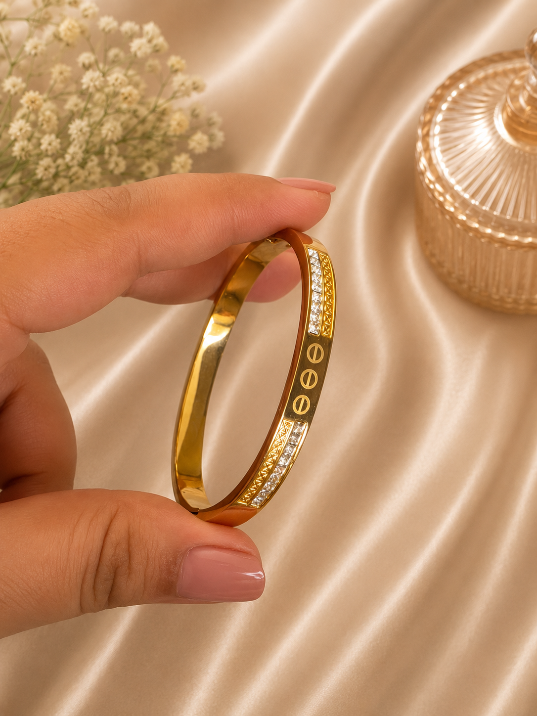 Studded Cartier - Thin Wrist / Baby Size Bracelet