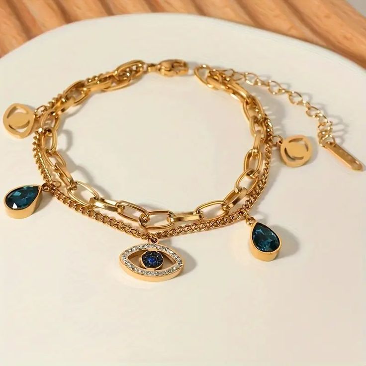 Evil Eye Anti Tarnish Bracelet