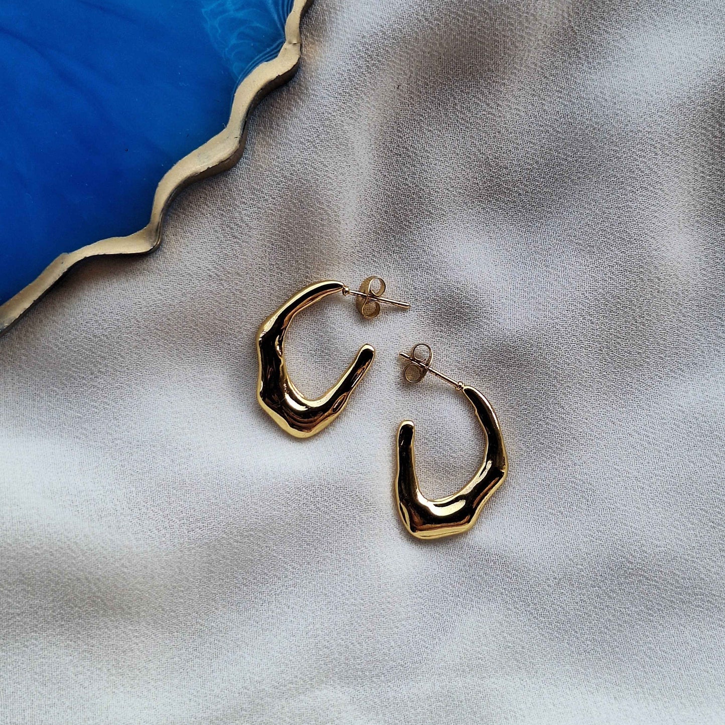 Golden Flow Hoops | Fine Fusionn