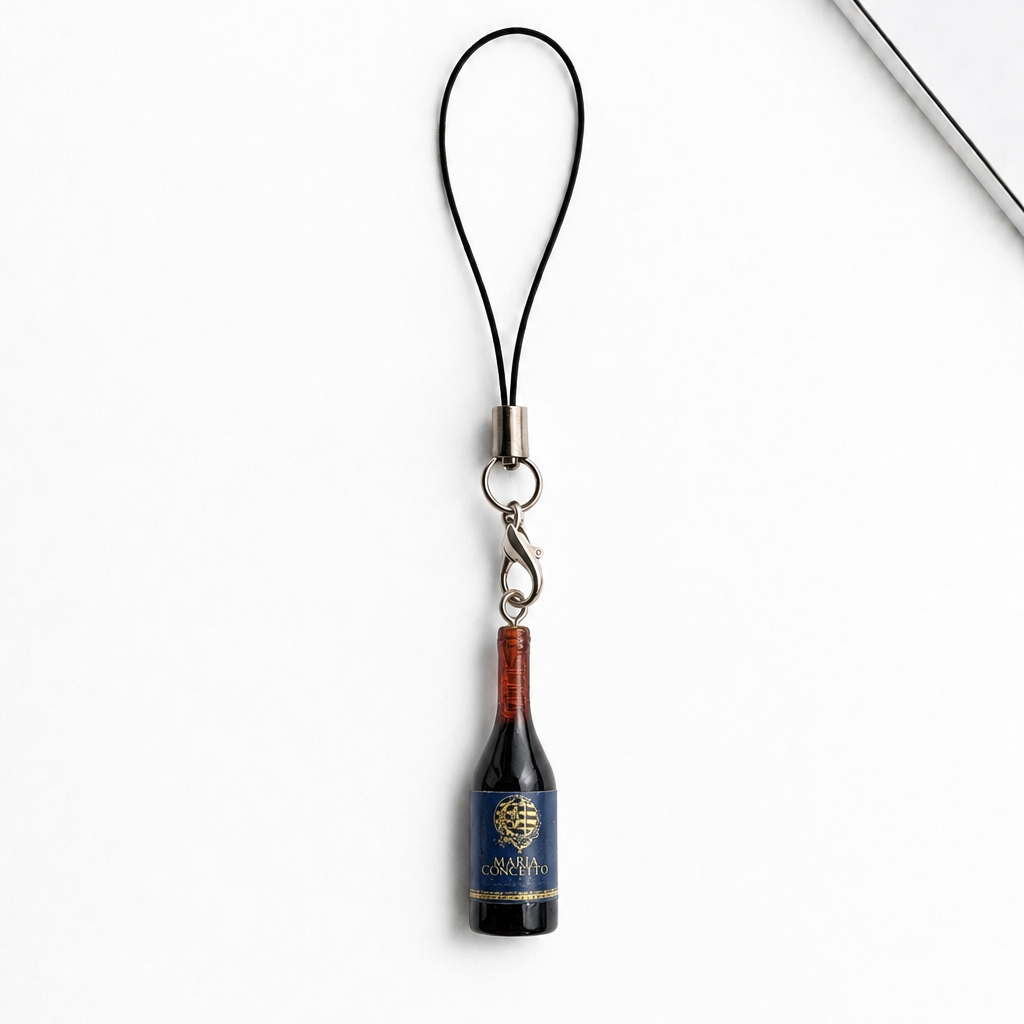 Wine Bottle Phone Charm