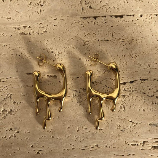 Melting Square Earrings