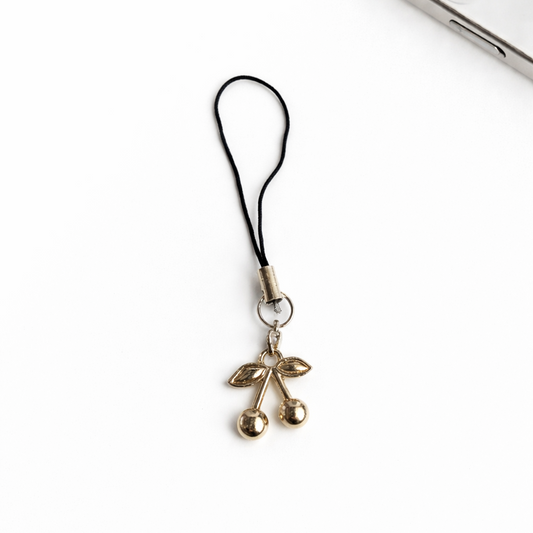 Golden Cherry Phone Charms