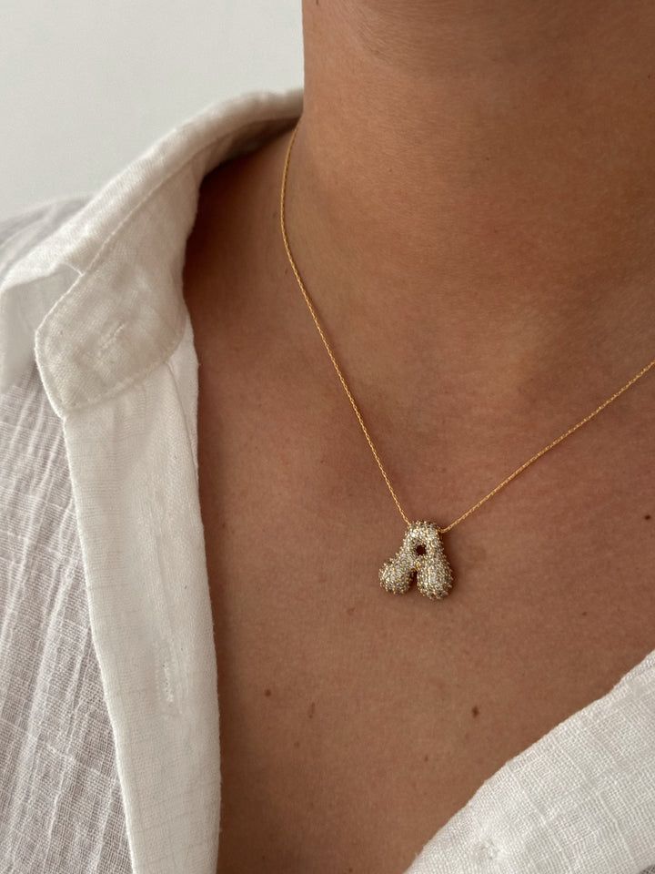 Mini Bubble Initials (Diamond)
