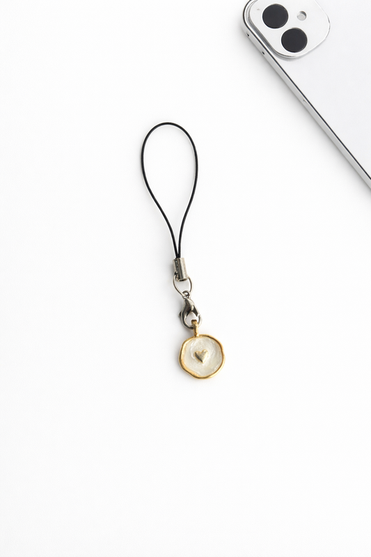 White Heart Phone Charms