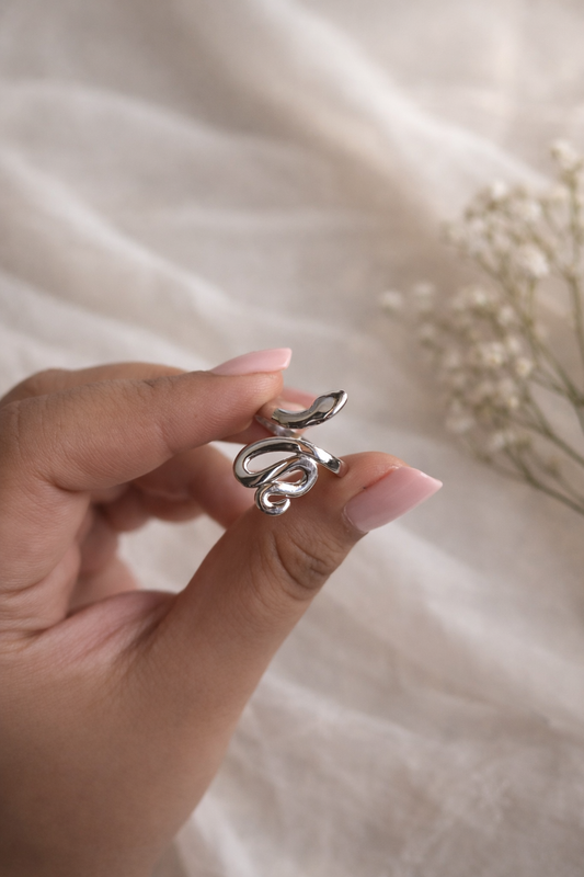 Silver Snake Ring (Adjustable)