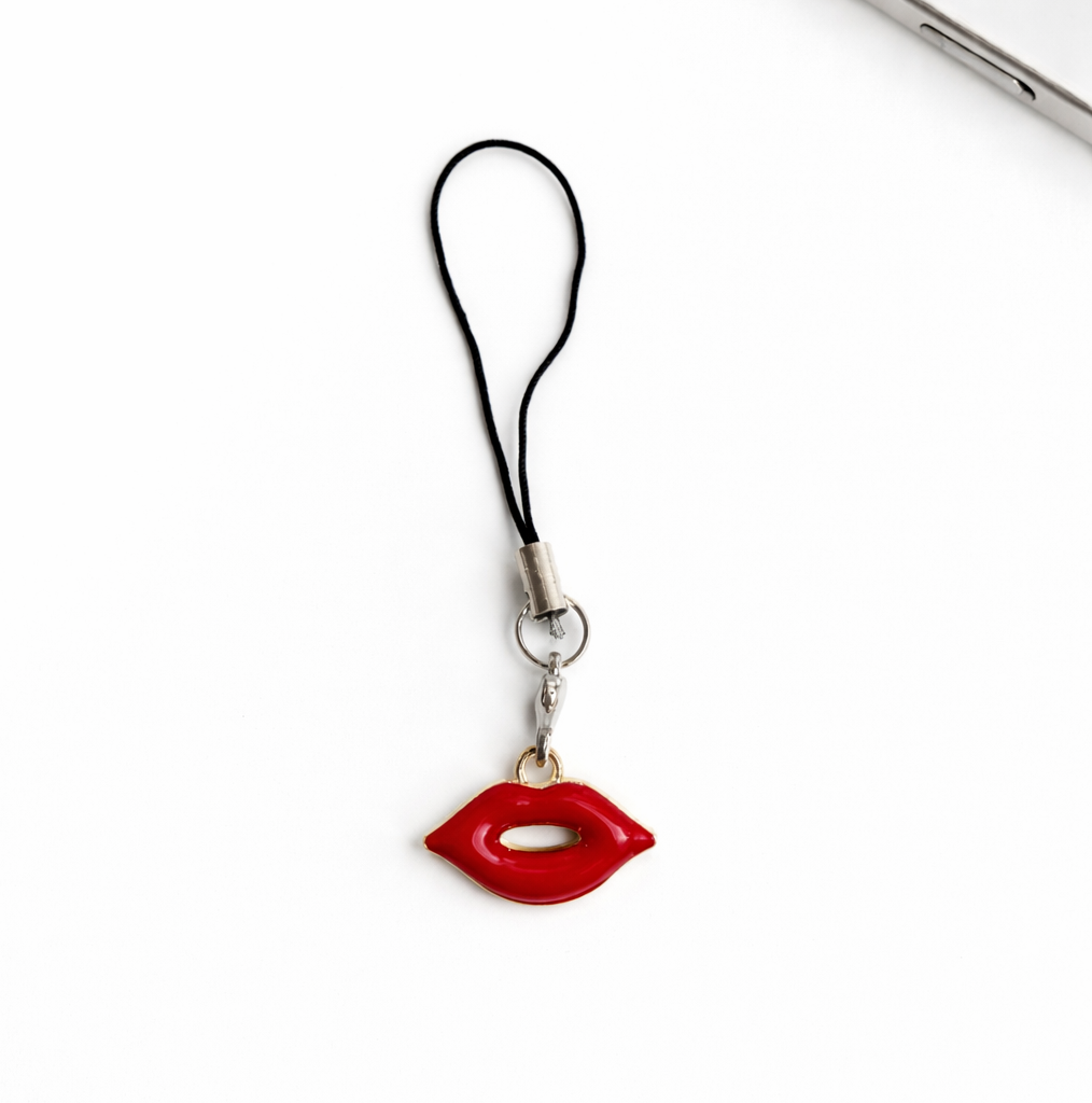 Red Lip Phone Charms