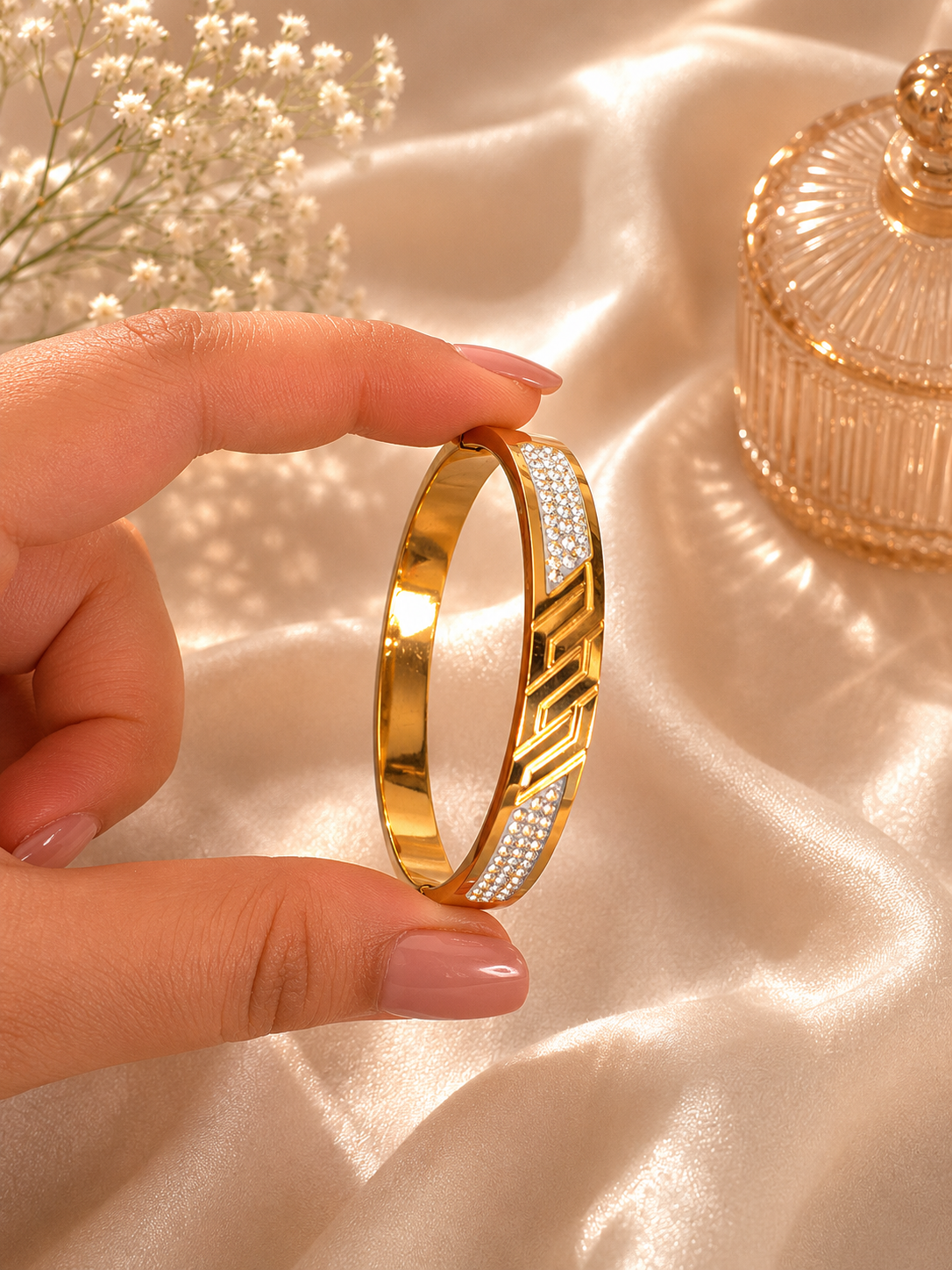 Crystal Weave - Thin Wrist / Baby Size Bracelet