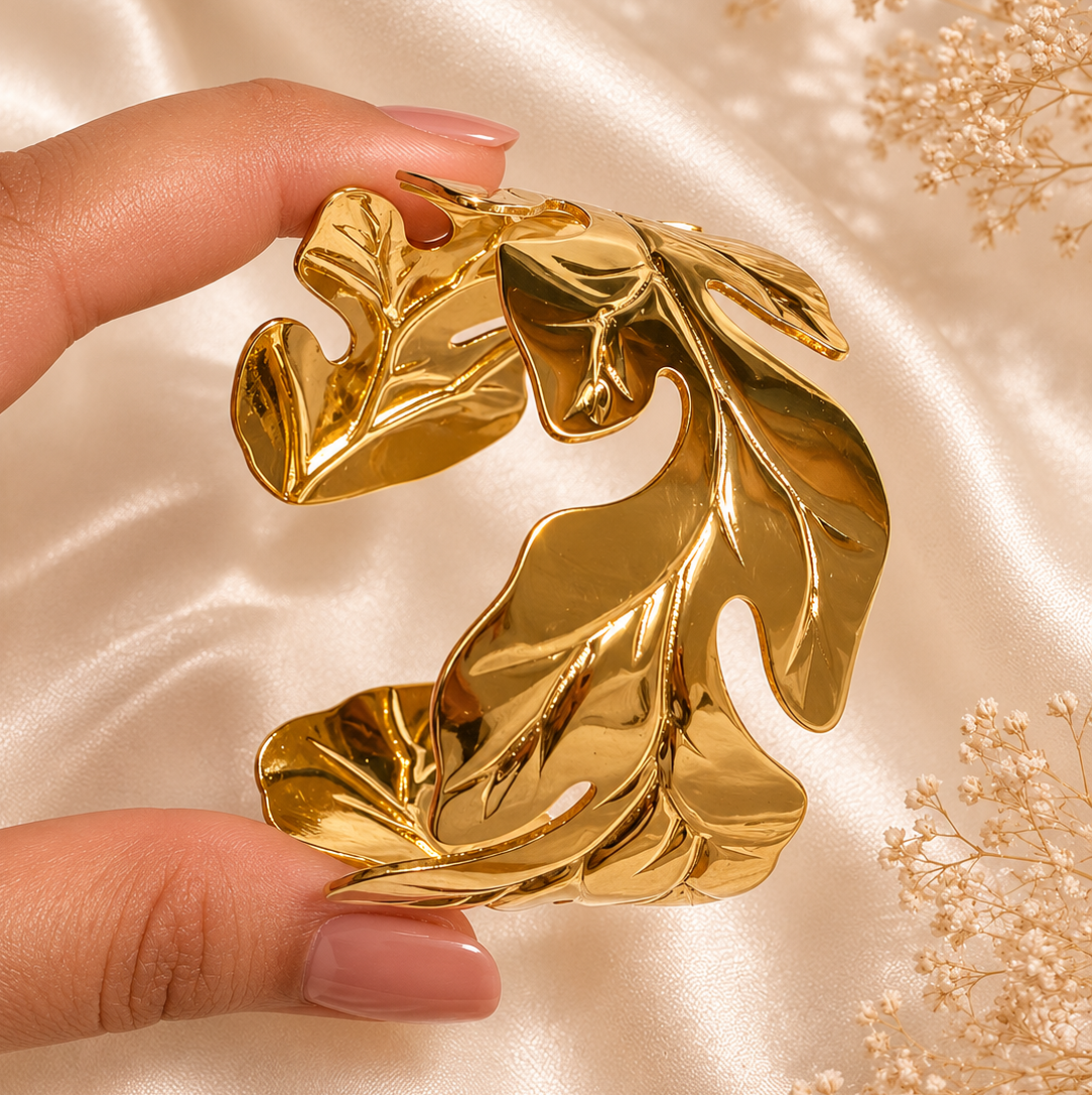 Leaf of Luxe Cuff (Adjustable)