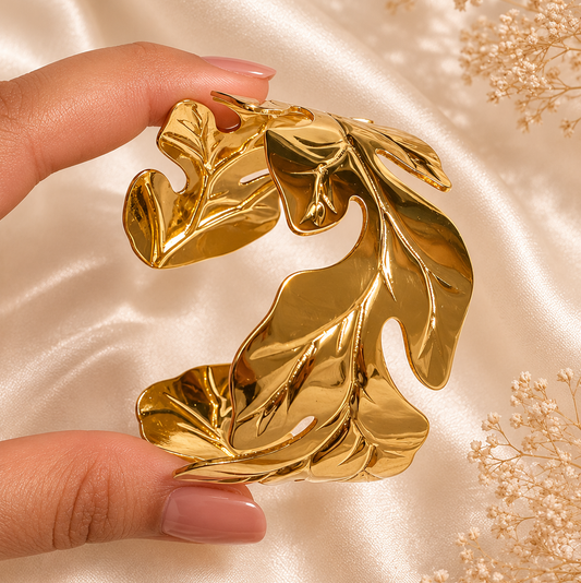 Leaf of Luxe Cuff (Adjustable)