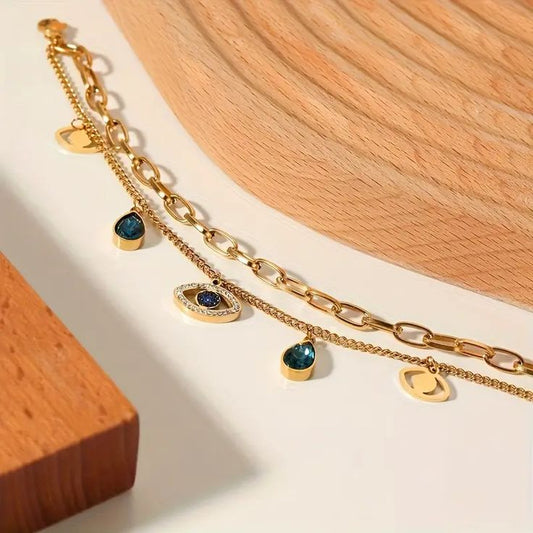 Evil Eye Anti Tarnish Bracelet