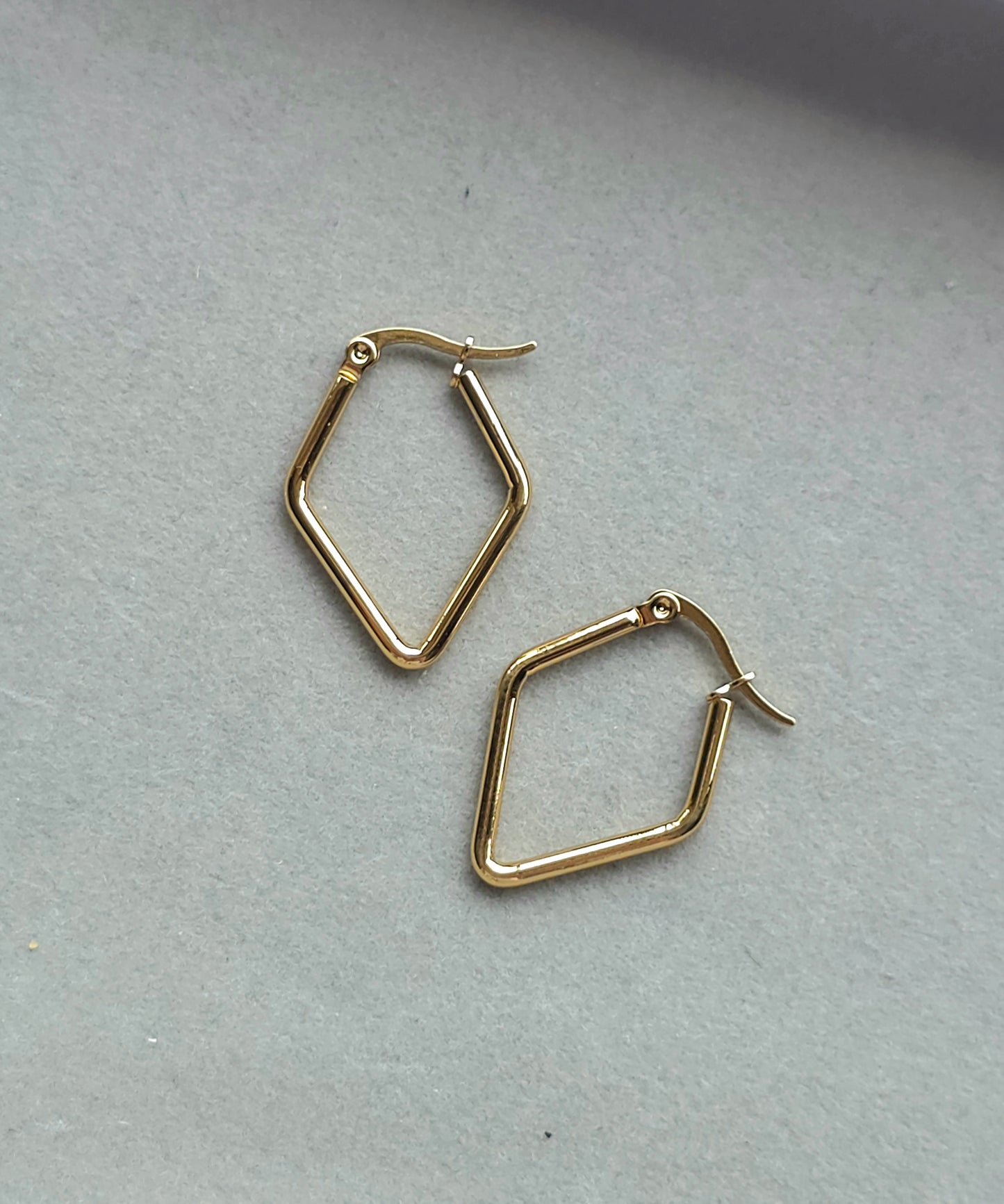 Diamond Shape Hoops
