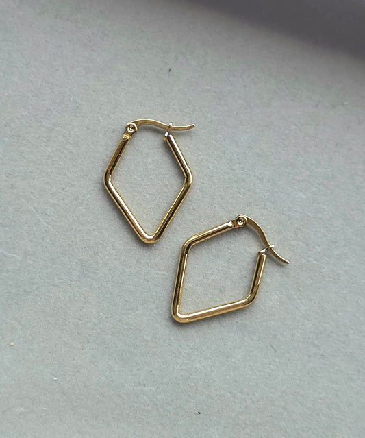 Diamond Shape Hoops