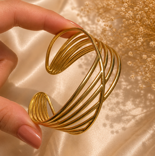 Aurora Wave Cuff (Adjustable)