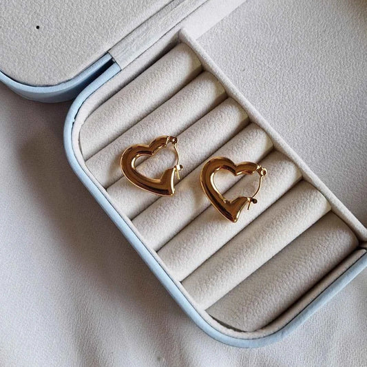 Chunky Heart Hoops | Fine Fusionn