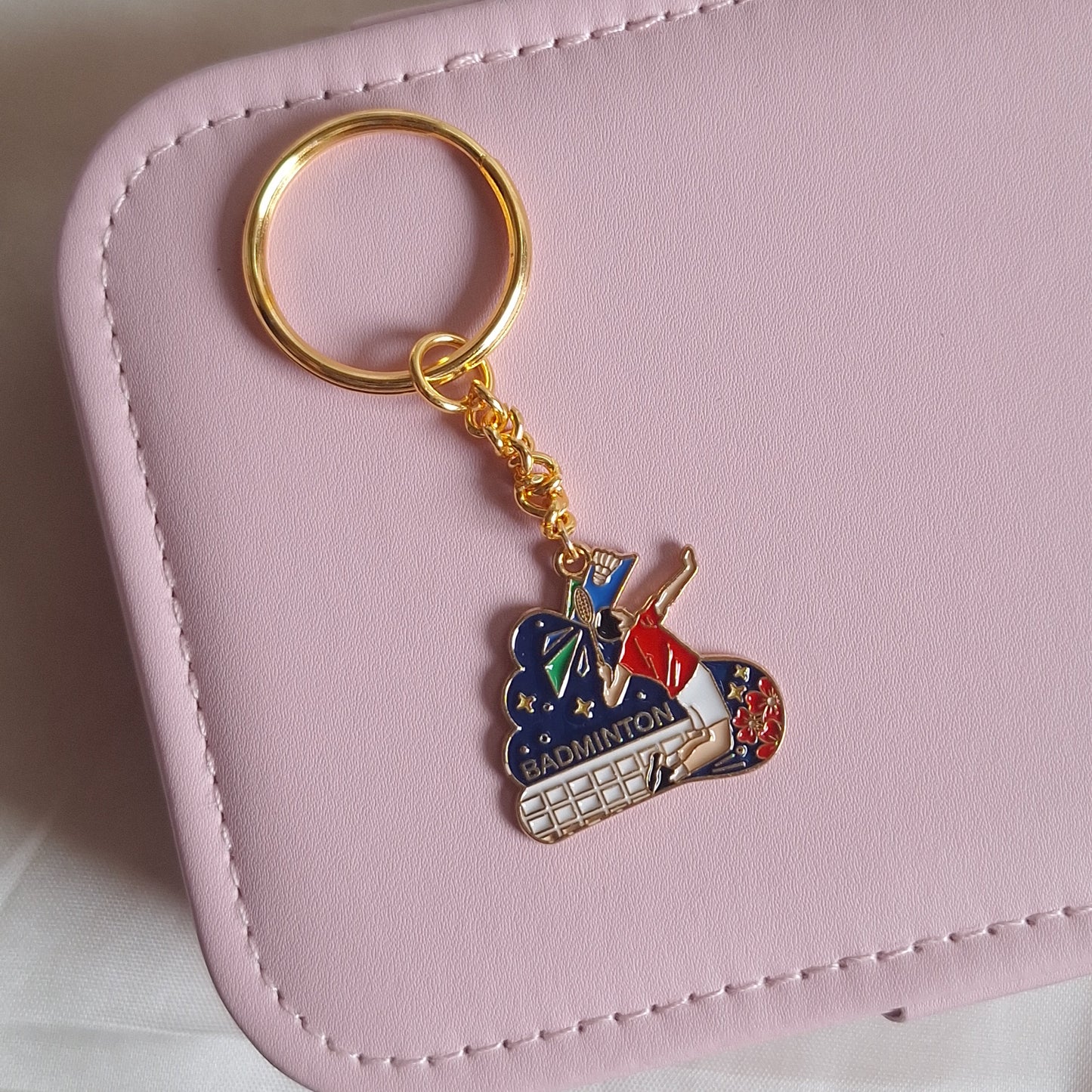 Badminton Court Keychain
