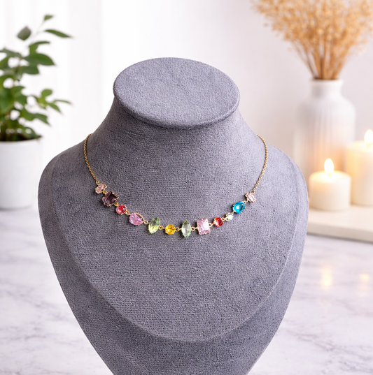 Crystal Line Neckchain (Multi)