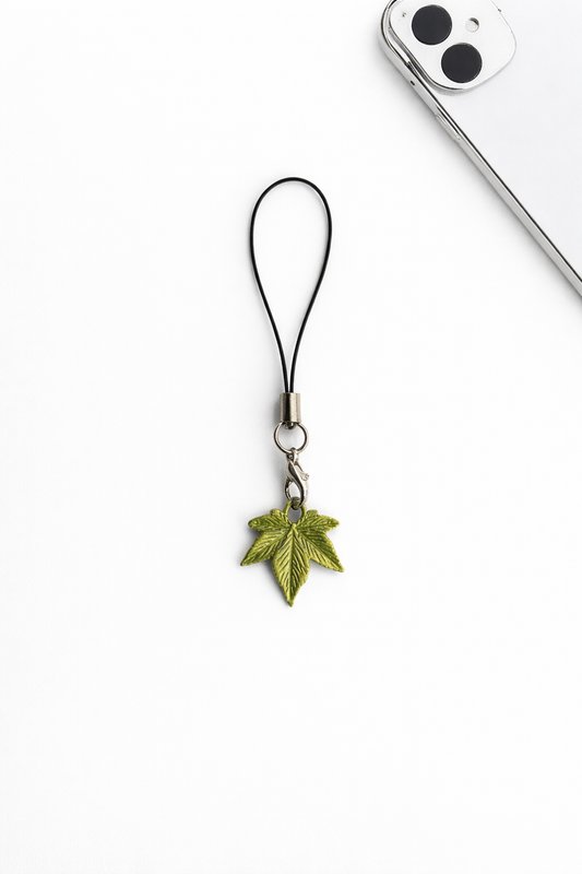 Green Leaf Phone Charms