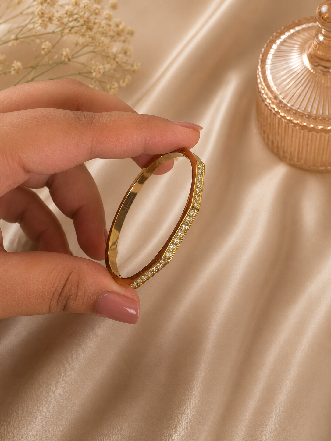 Half Hexagon - Thin Wrist / Baby Size Bracelet