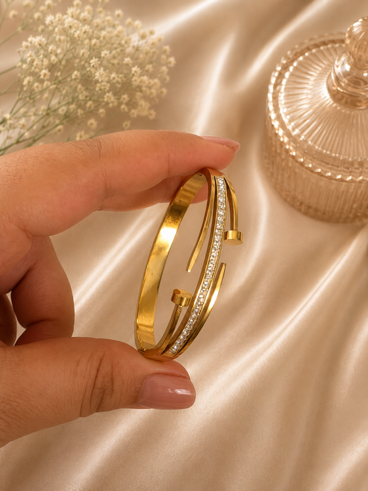 Dual Nail Thin Wrist / Baby Size Bracelet