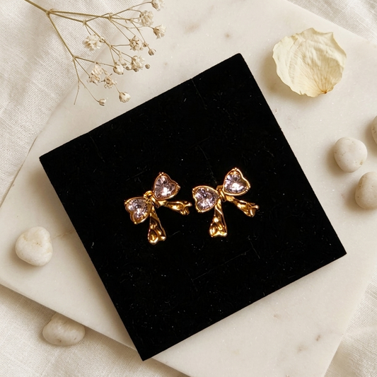 Diamond Bow Studs