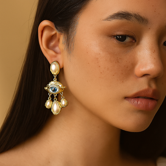 Chunky Evil Eye Earrings