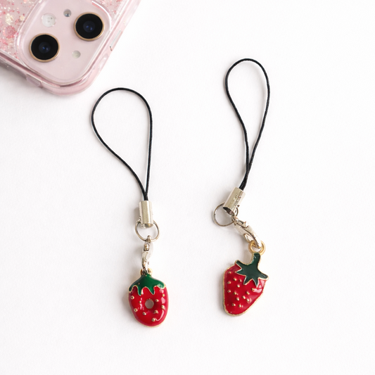 Strawberry Phone Charms