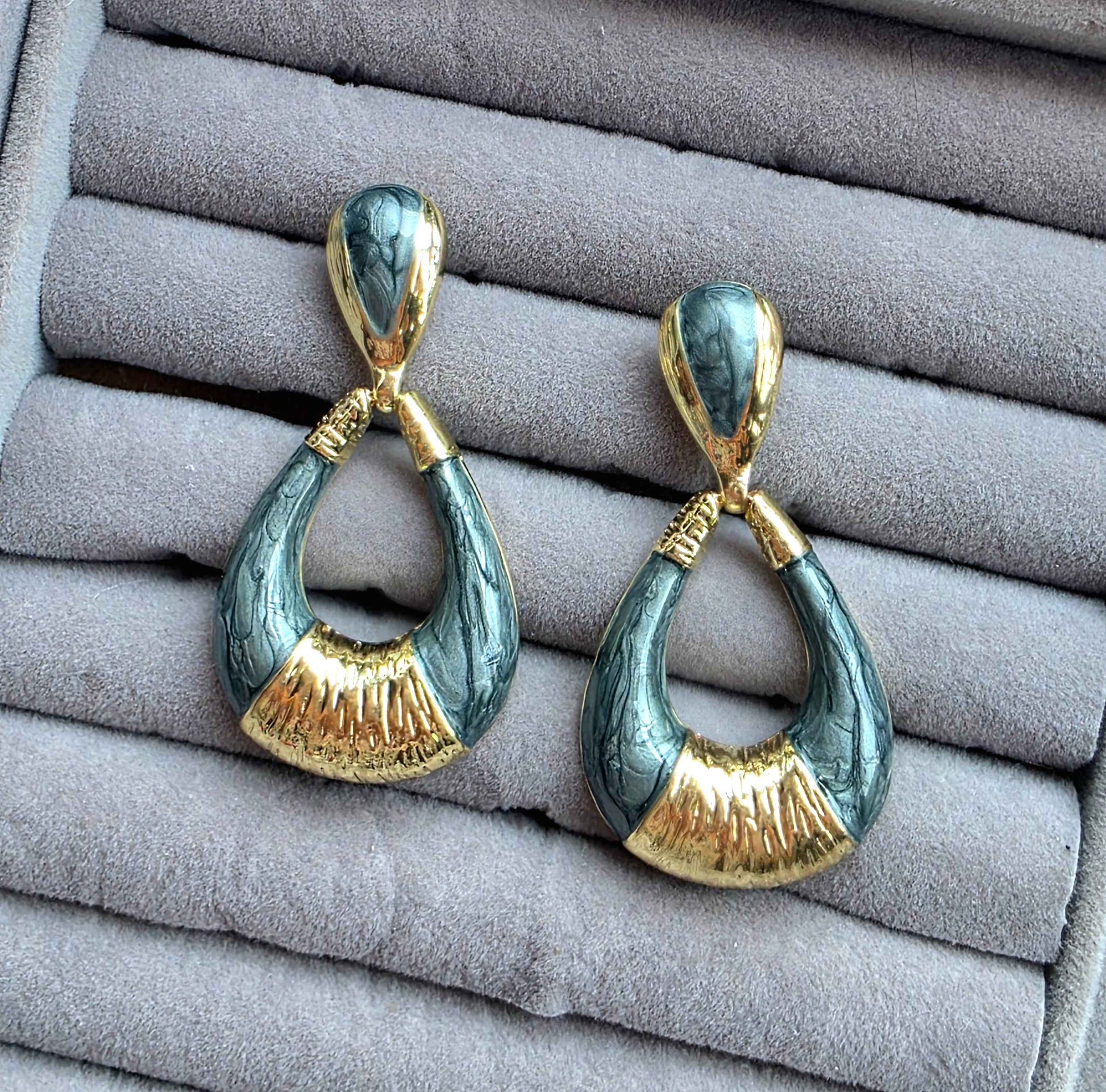 Grey Long Earrings