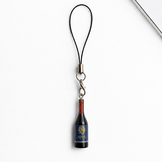 Wine Bottle Phone Charm
